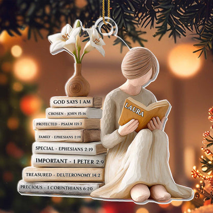 God Says I Am, Reading Figure with Spiritual Books