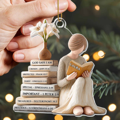 God Says I Am, Reading Figure with Spiritual Books