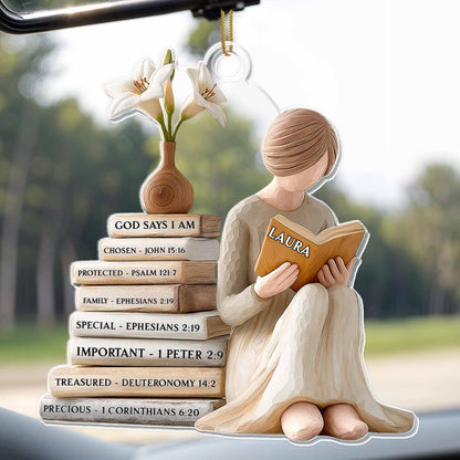 God Says I Am, Reading Figure with Spiritual Books