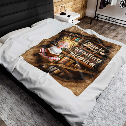 This Is My Reading Blanket Featuring Young Girl And Books