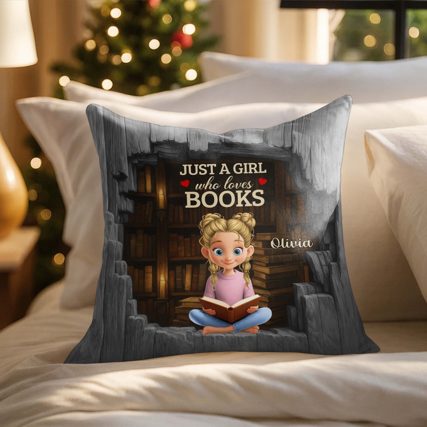 Just A Girl Who Loves Books With Hearts