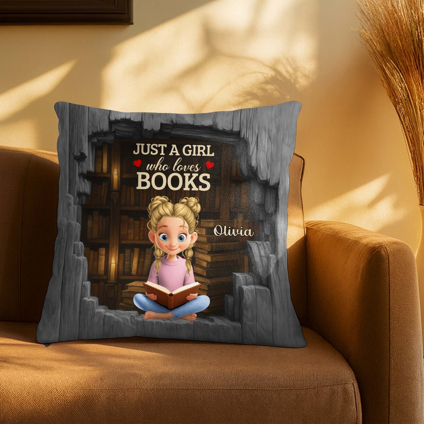 Just A Girl Who Loves Books With Hearts