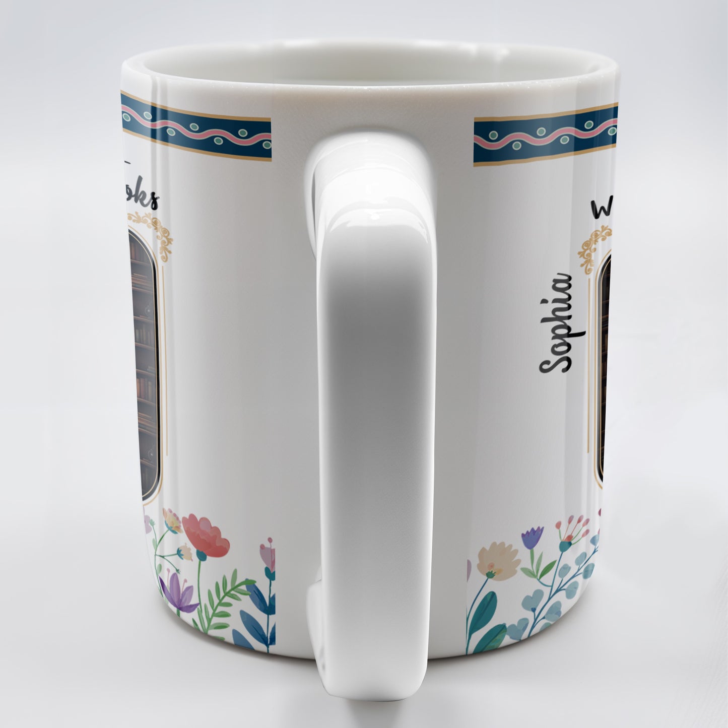 Just A Girl Who Loves Books With Floral Design