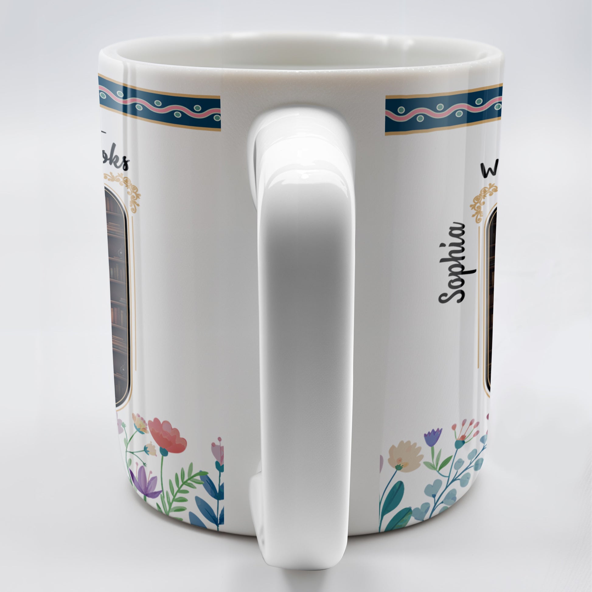 Just A Girl Who Loves Books With Floral Design