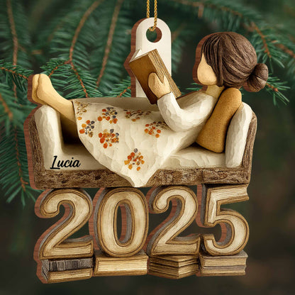 Customizable Reading Girl With Book And Flower