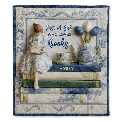 Just A Girl Who Loves Books With Teacup And Vase