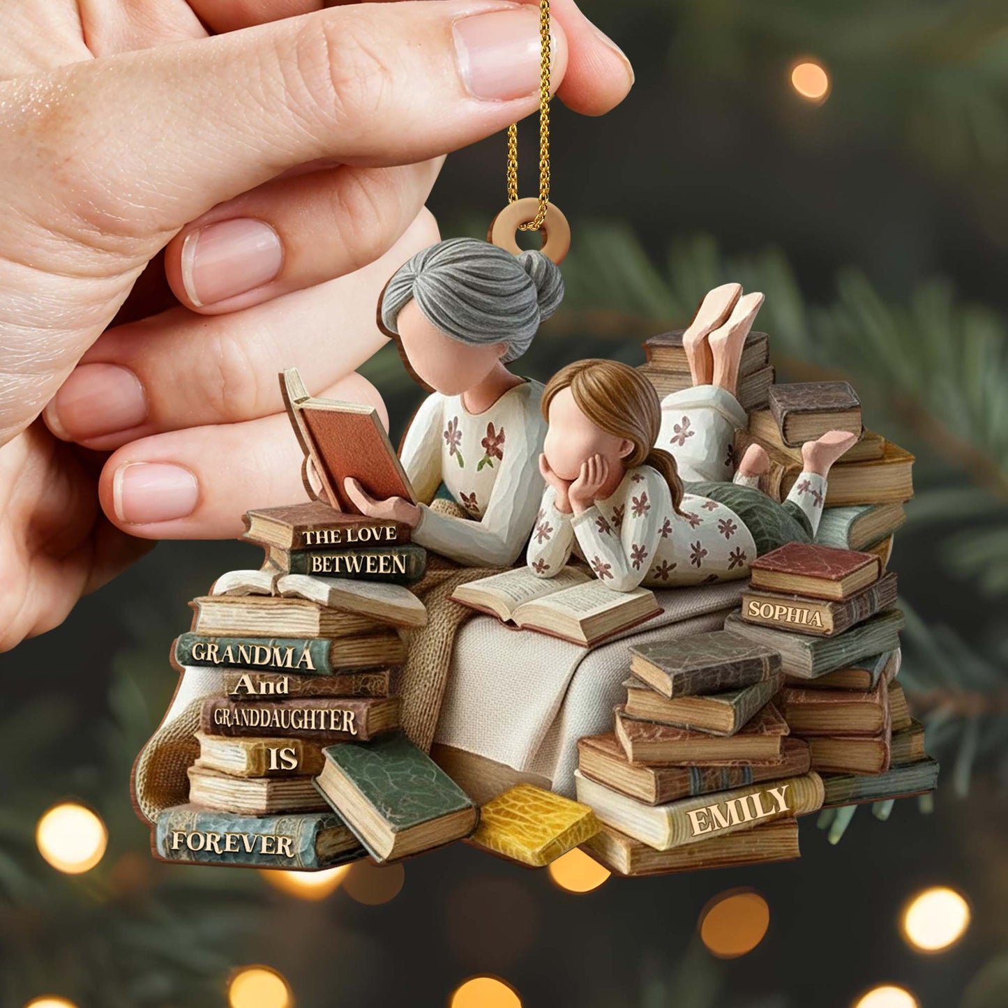 The Love Between Grandma And Granddaughter, Books And Figurines