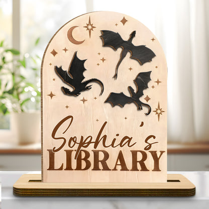 Mystical Bats And Stars Wood Plaque
