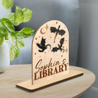 Mystical Bats And Stars Wood Plaque