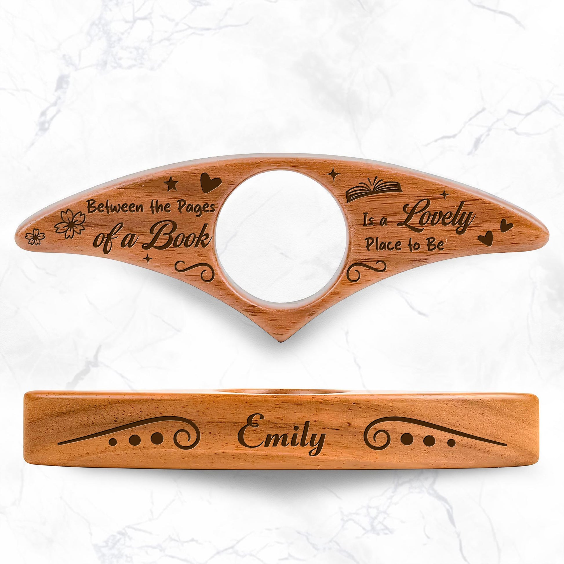 Lovely Peace To Read, Book Page Holder With Hearts And Florals