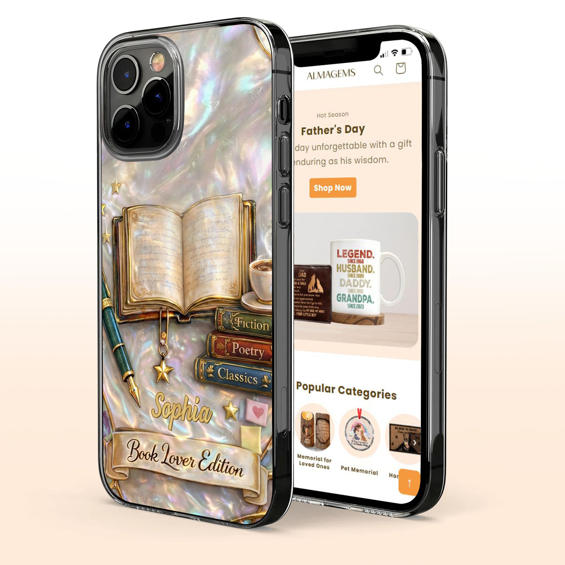 Book Lover Edition With Books, Pen, And Coffee Cup