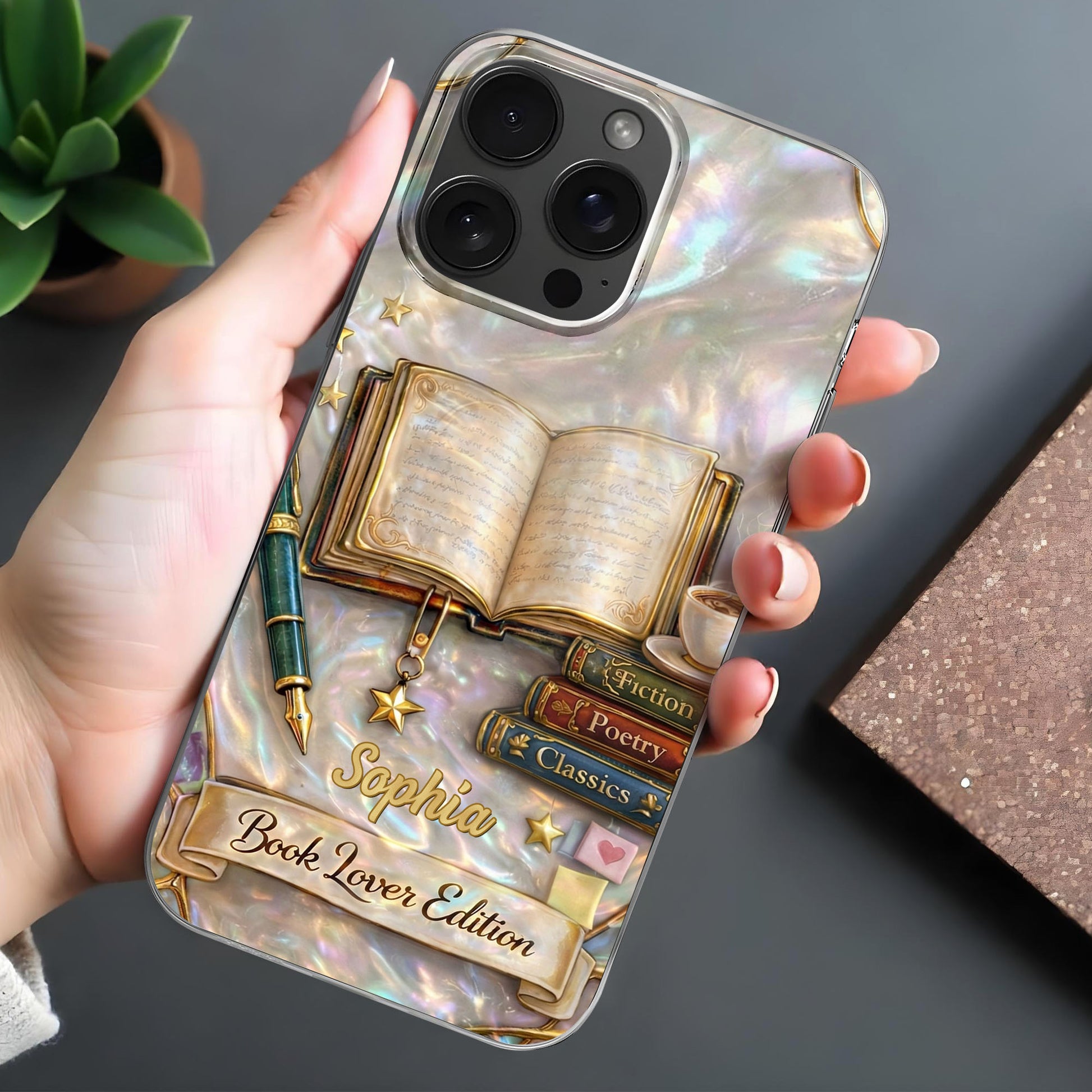 Book Lover Edition With Books, Pen, And Coffee Cup