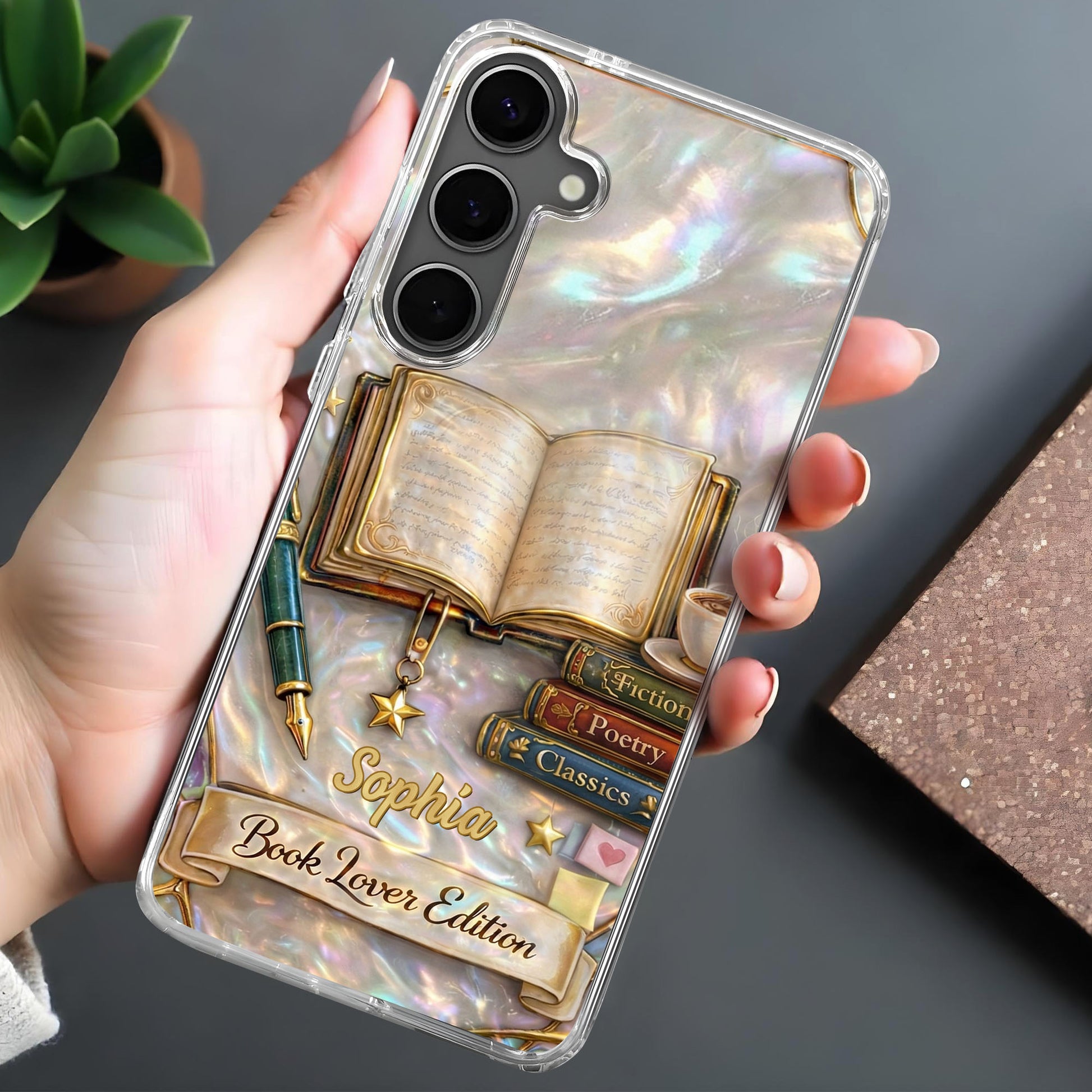 Book Lover Edition With Books, Pen, And Coffee Cup