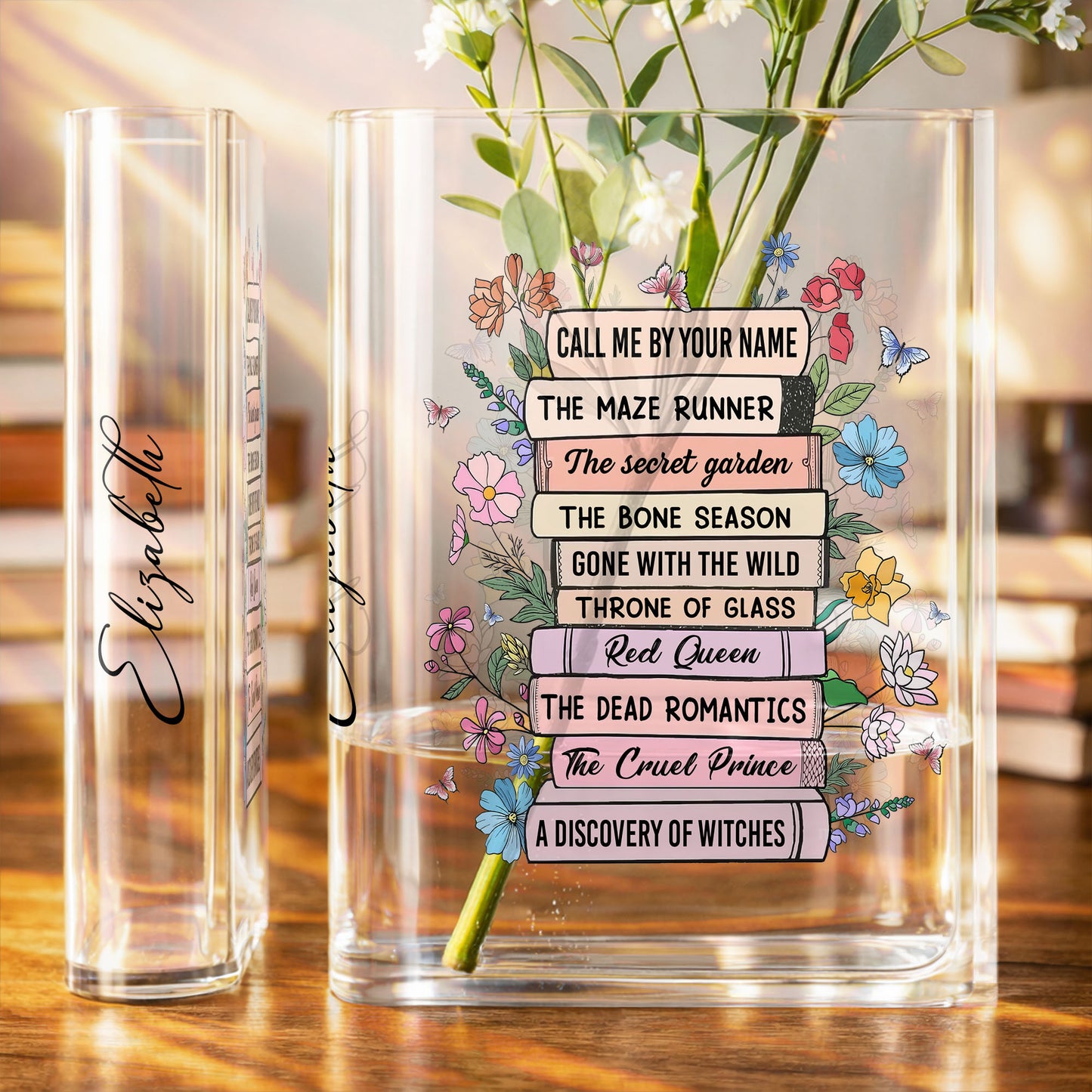 Call Me By Your Name With Books And Flowers