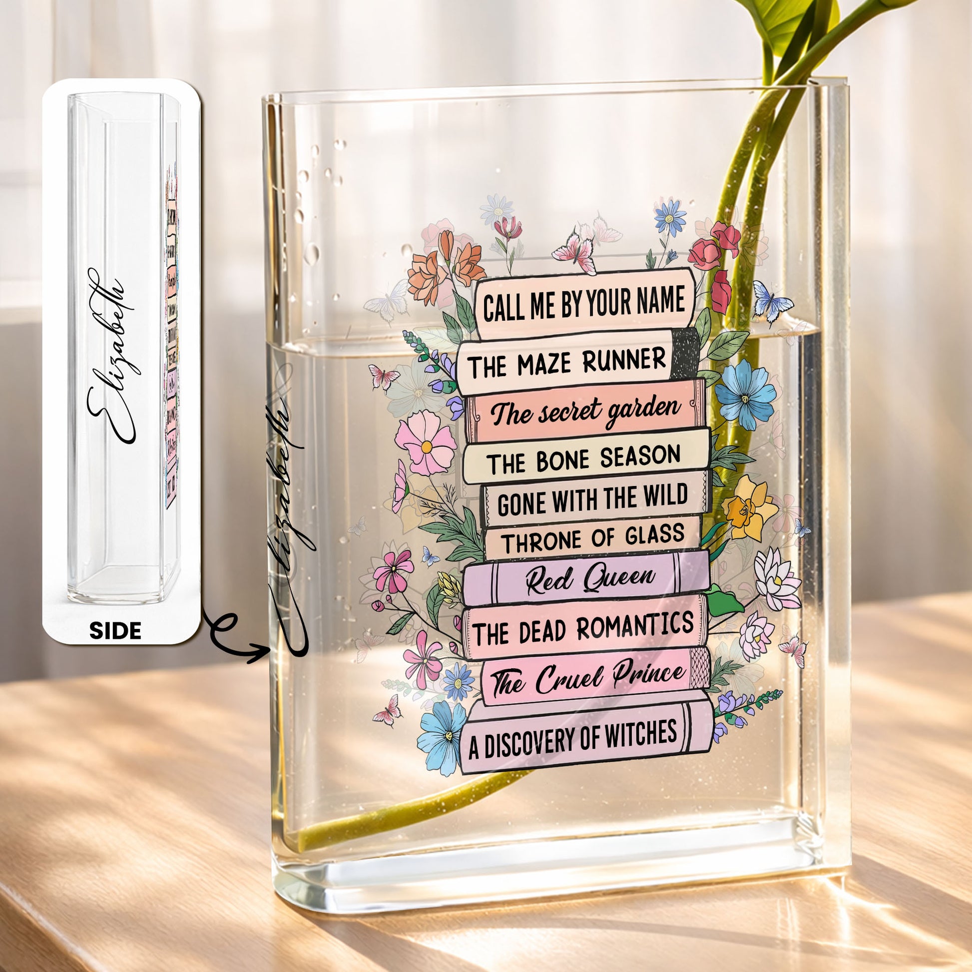 Call Me By Your Name With Books And Flowers