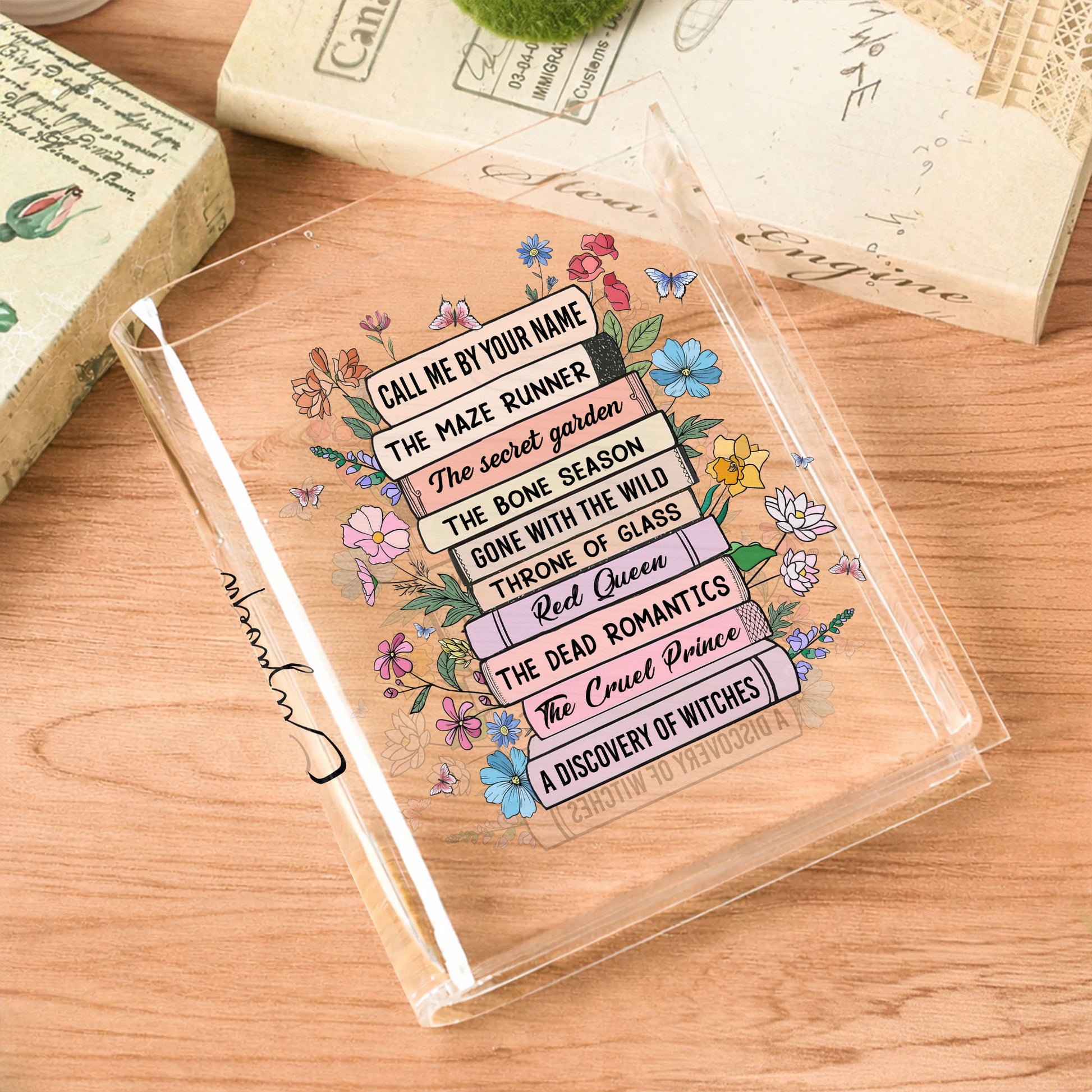 Call Me By Your Name With Books And Flowers