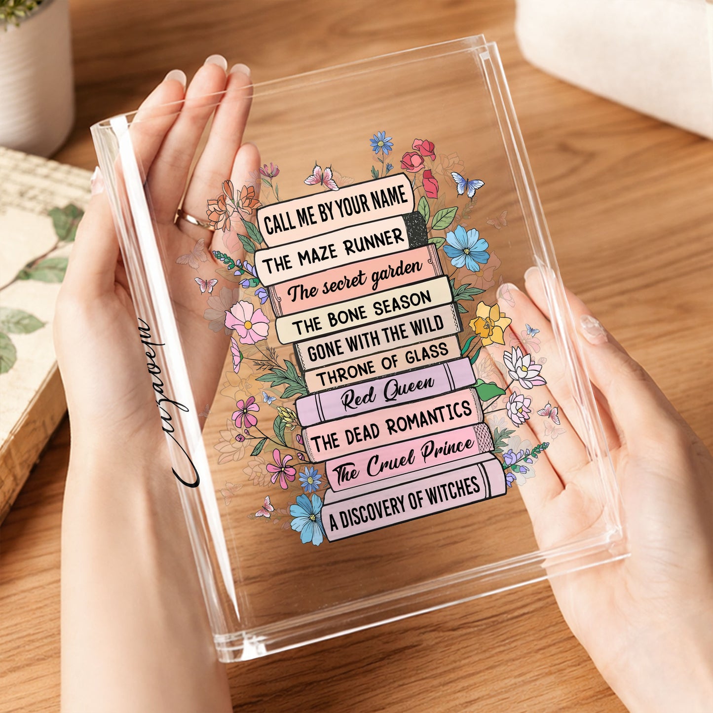 Call Me By Your Name With Books And Flowers