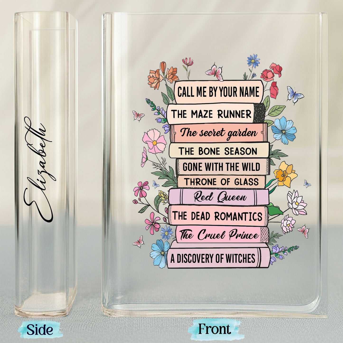 Call Me By Your Name With Books And Flowers