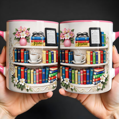 Celebrate The Beauty Of Knowledge And Comfort, Books And Coffee Cup Design