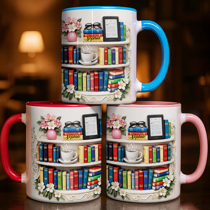 Celebrate The Beauty Of Knowledge And Comfort, Books And Coffee Cup Design