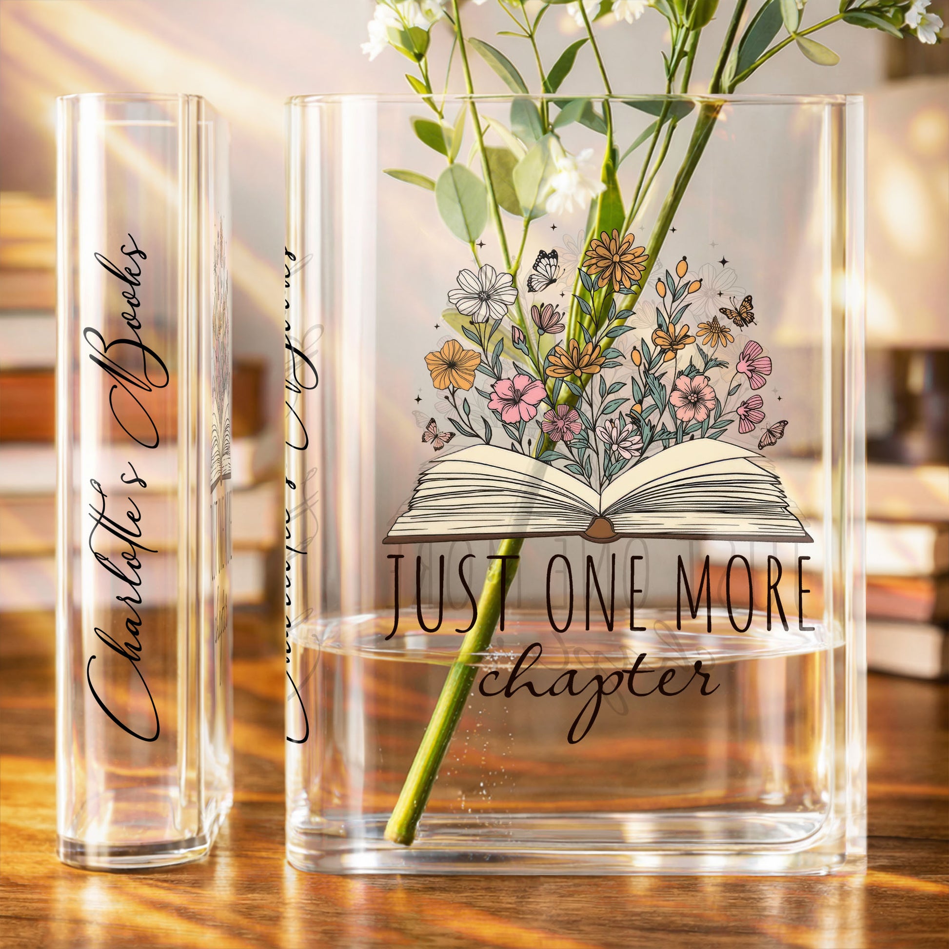 Just One More Chapter Book And Flowers