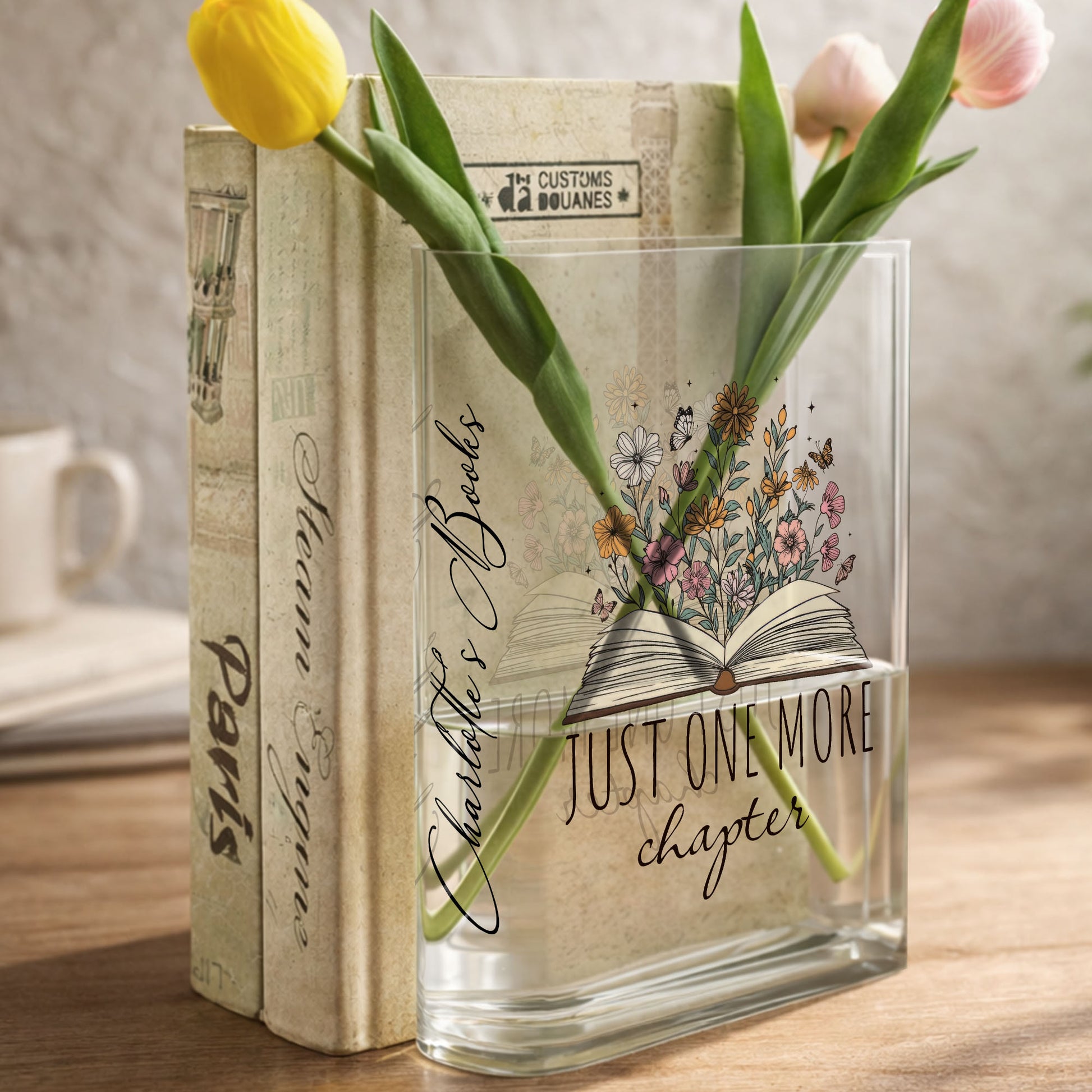 Just One More Chapter Book And Flowers