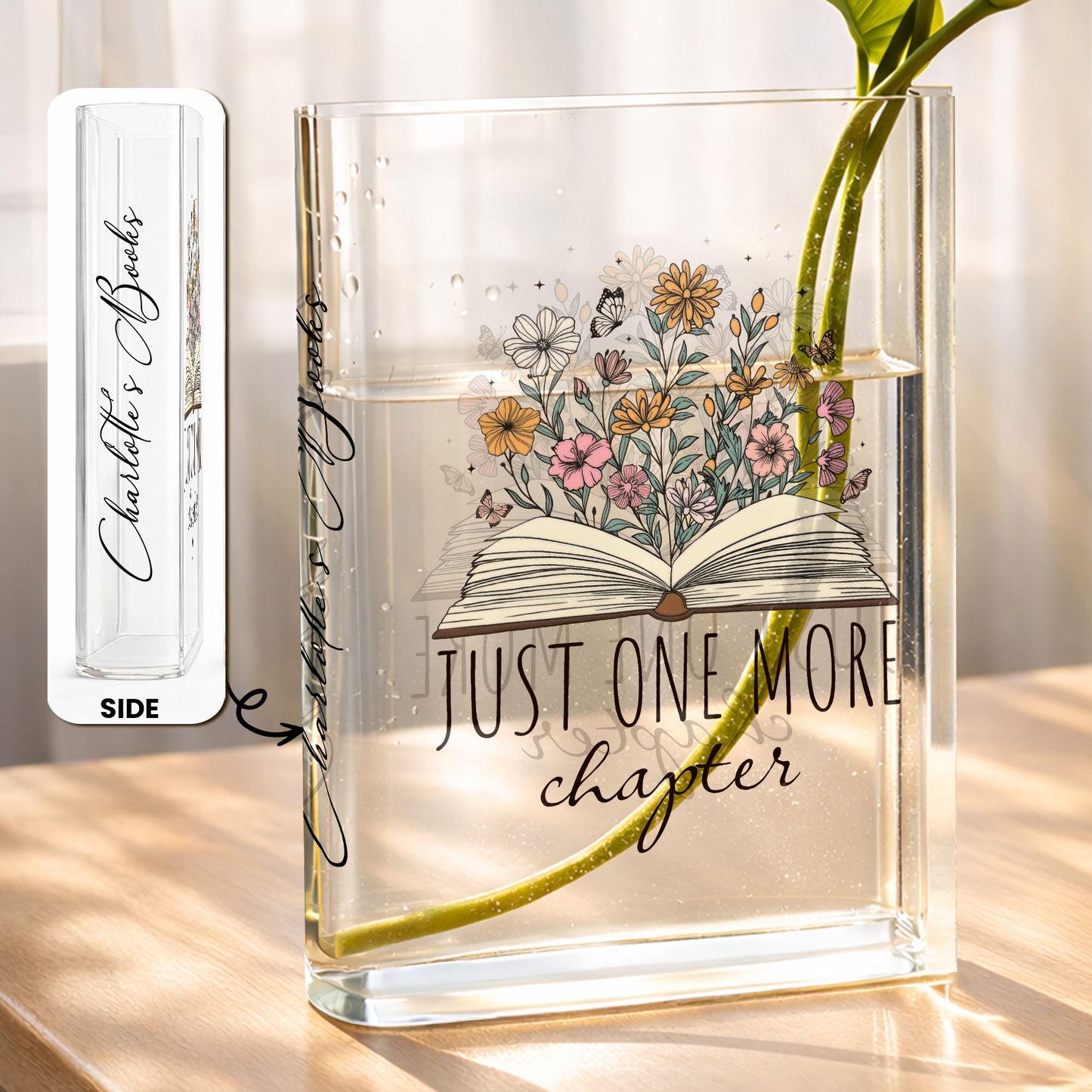 Just One More Chapter Book And Flowers