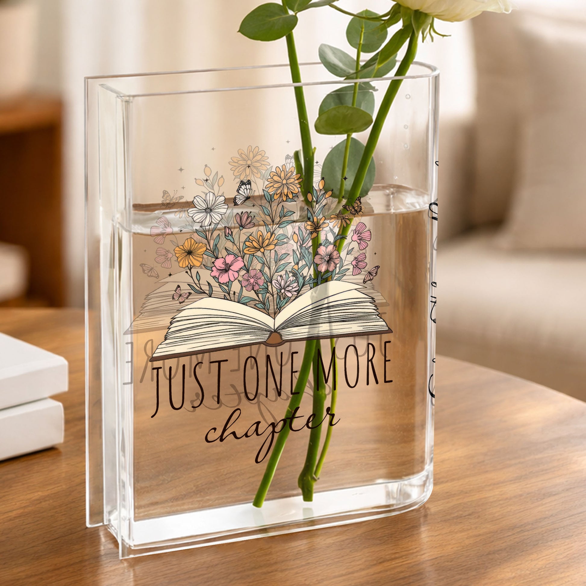 Just One More Chapter Book And Flowers