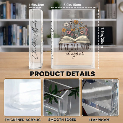 Just One More Chapter Book And Flowers