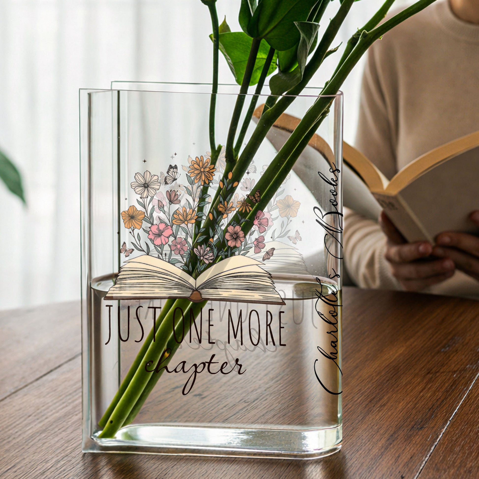 Just One More Chapter Book And Flowers