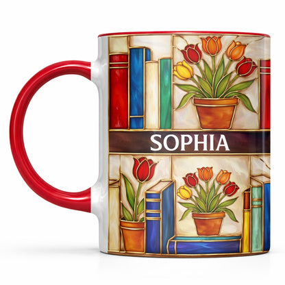 To My Favorite Book Lover, Books And Tulips Design