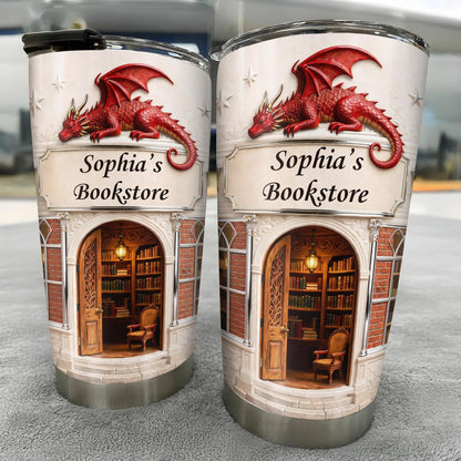 Sophia's Bookstore With Dragon And Stars