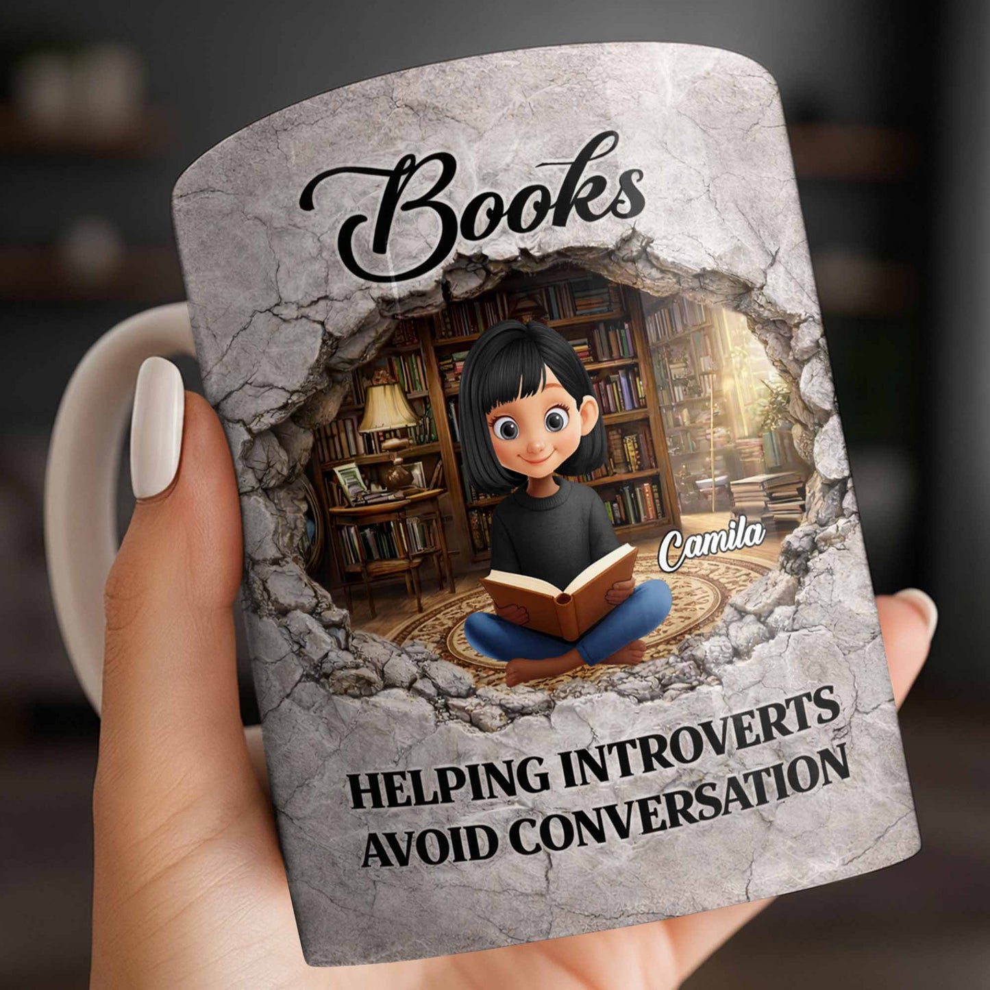 Books Helping Introverts Avoid Conversation Girl Reading In Library