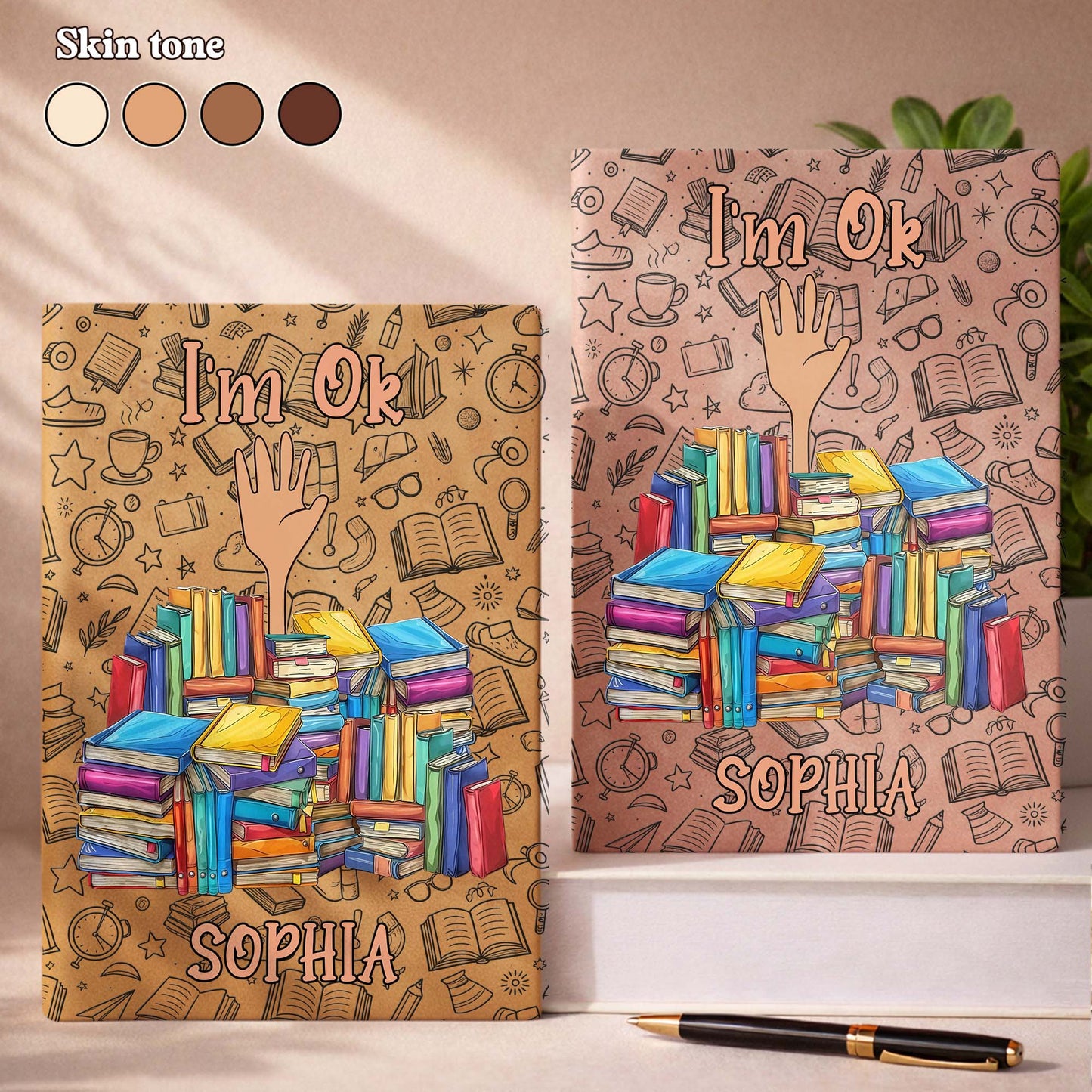 I'm Ok, Books And Coffee Design