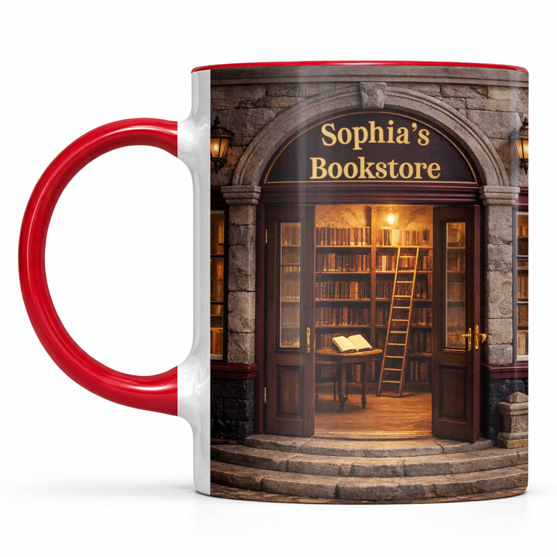 My Bookstore Personalized Vintage Library Books And Bookshelf Design