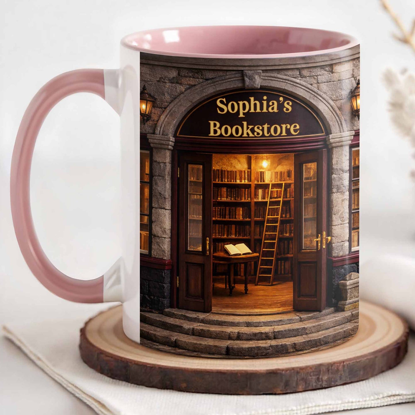 My Bookstore Personalized Vintage Library Books And Bookshelf Design