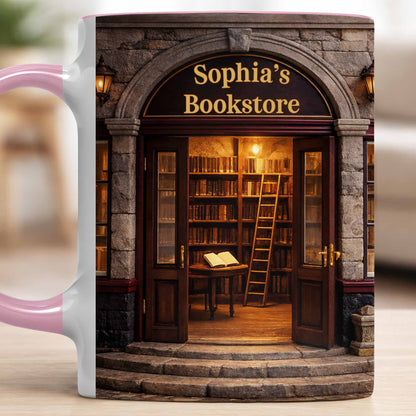 My Bookstore Personalized Vintage Library Books And Bookshelf Design