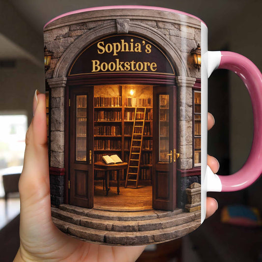 My Bookstore Personalized Vintage Library Books And Bookshelf Design