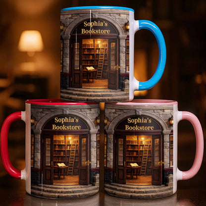 My Bookstore Personalized Vintage Library Books And Bookshelf Design