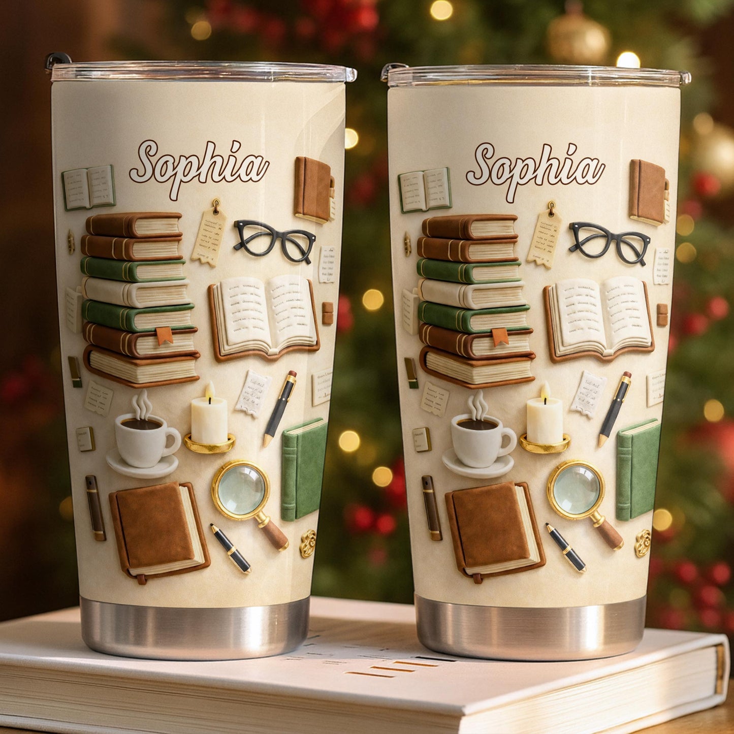 Just A Girl Who Loves Books And Coffee With Vintage Library Objects