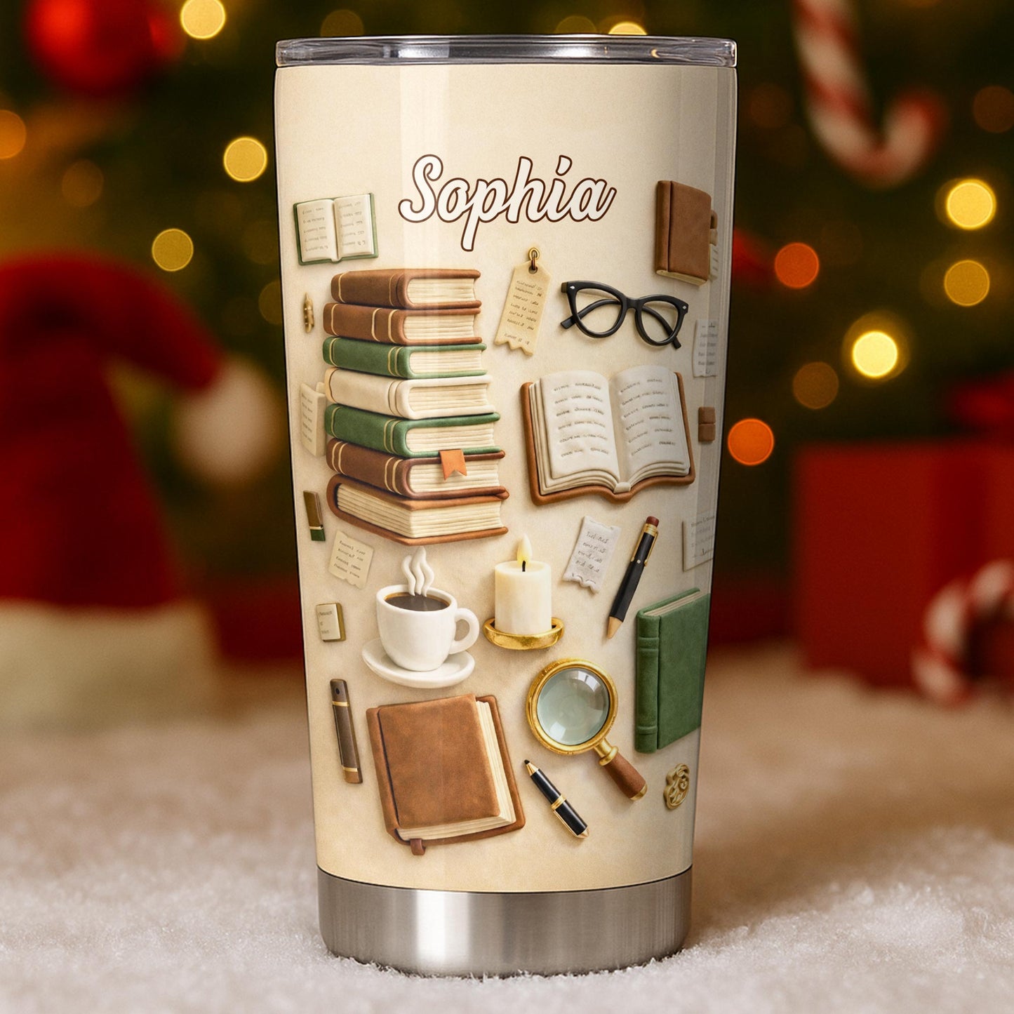 Just A Girl Who Loves Books And Coffee With Vintage Library Objects