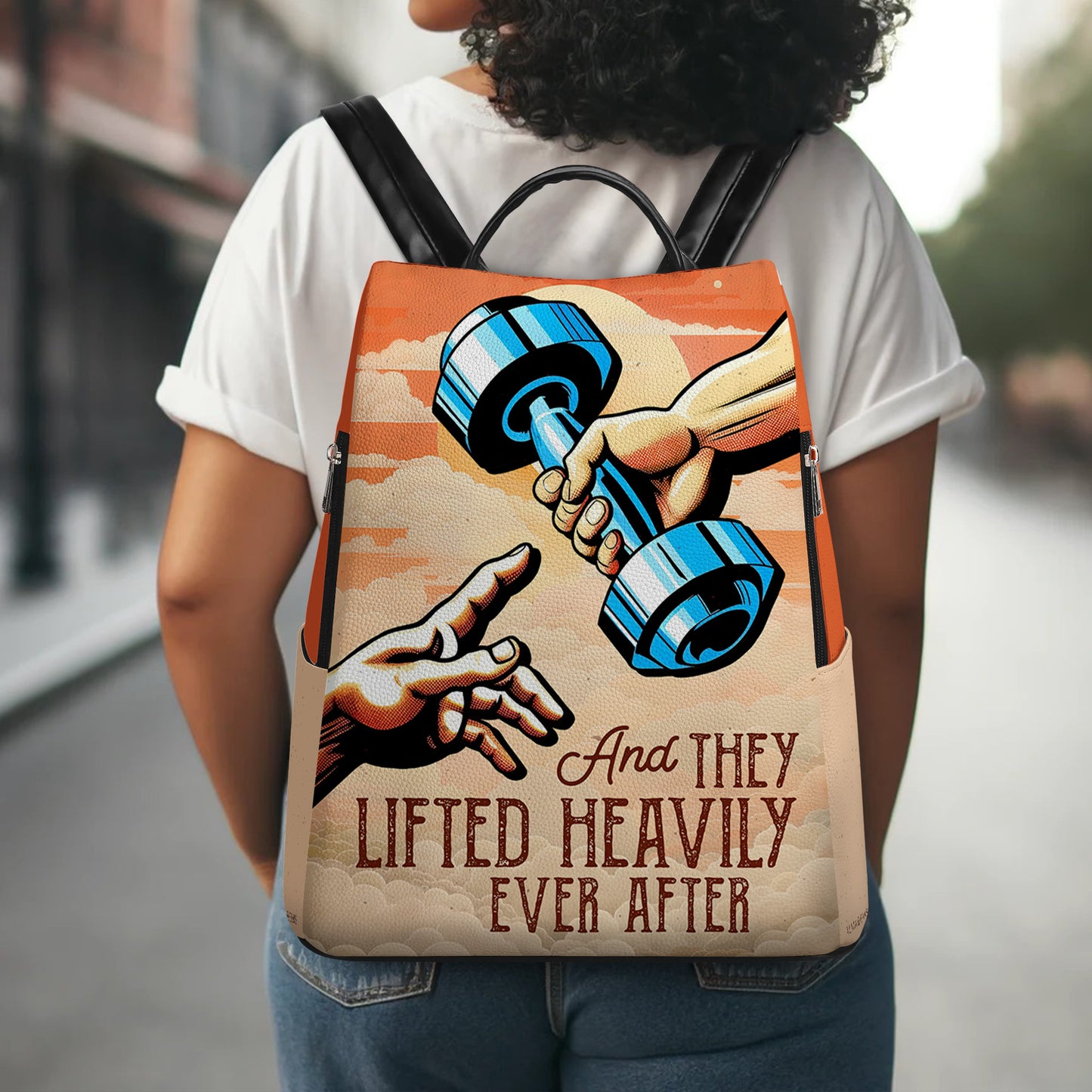And They Lifted Heavily Ever After - Personalized Leather BackPack - BP_FN01