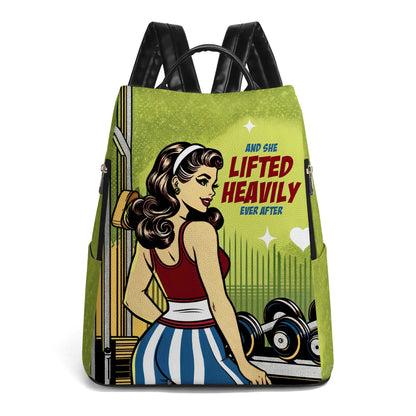 And She Lifted Heavily Ever After - Personalized Leather BackPack - BP_FN23