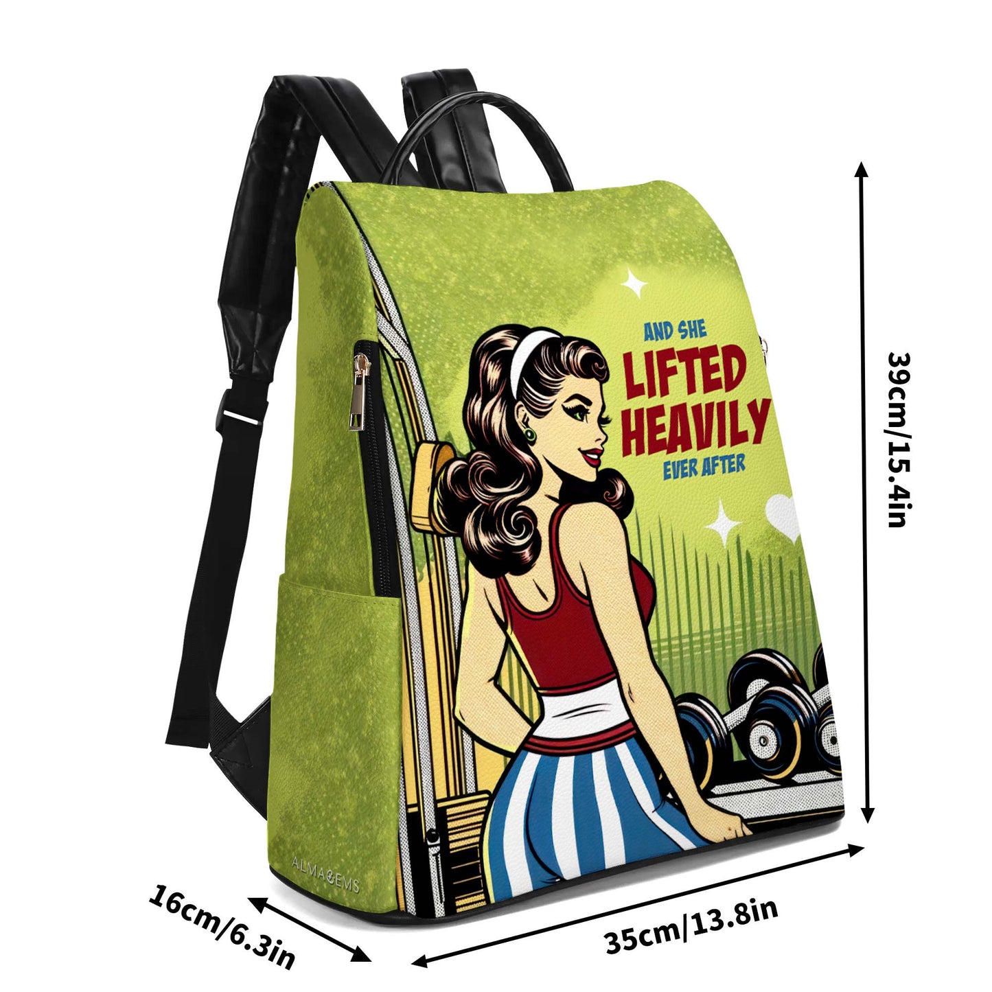 And She Lifted Heavily Ever After - Personalized Leather BackPack - BP_FN23