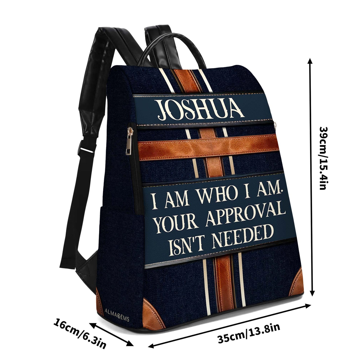 I Am Who I Am - Personalized Leather BackPack - BP_K03