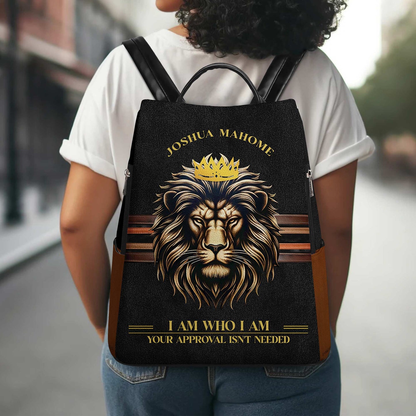 I Am Who I Am - Personalized Leather BackPack - BP_K05