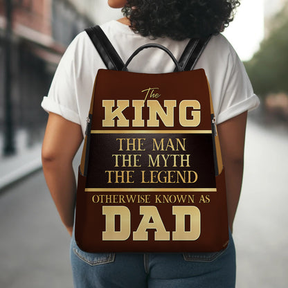 The Man The Myth The Legend - Personalized Leather BackPack - BP_K07