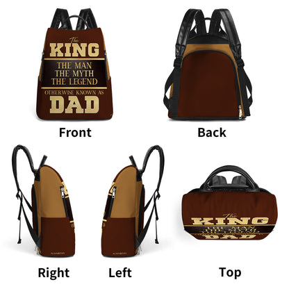 The Man The Myth The Legend - Personalized Leather BackPack - BP_K07