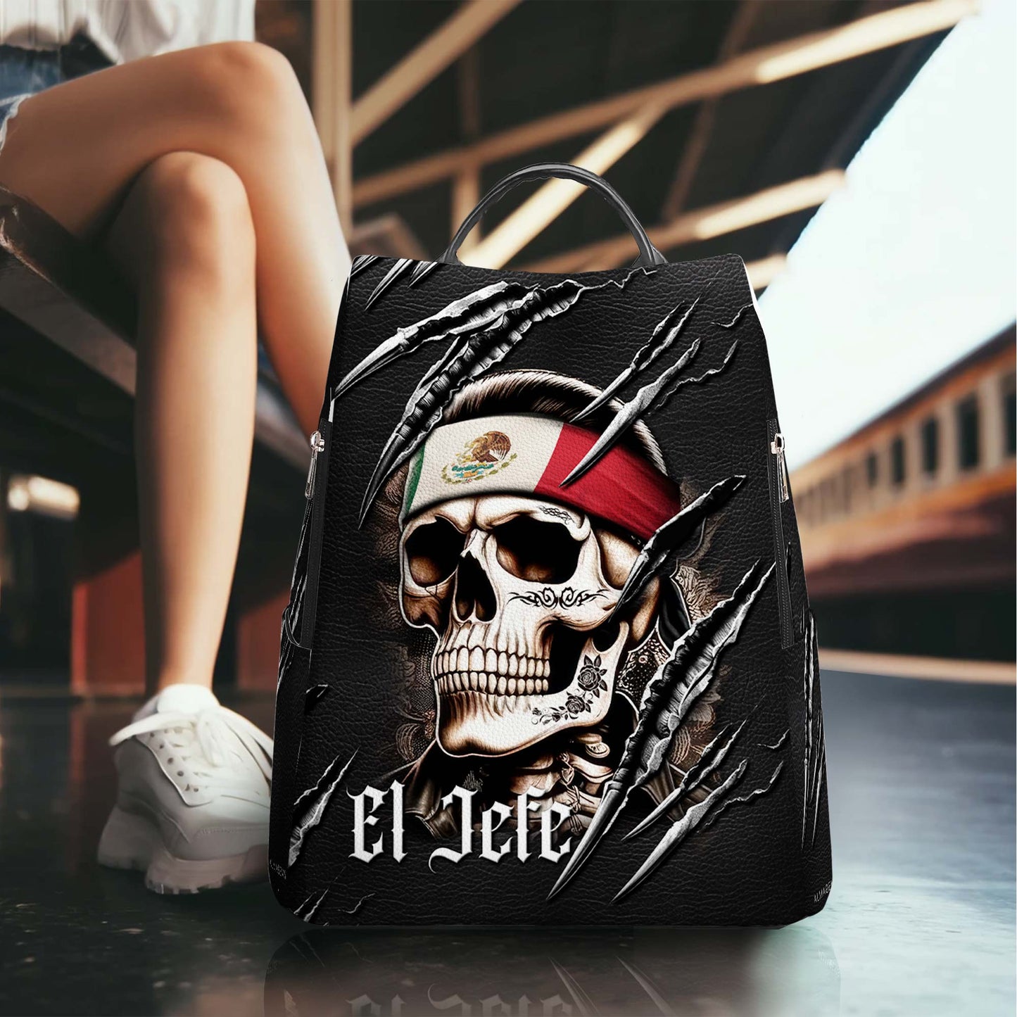 El Jefe - Personalized Leather BackPack - BP_MX03