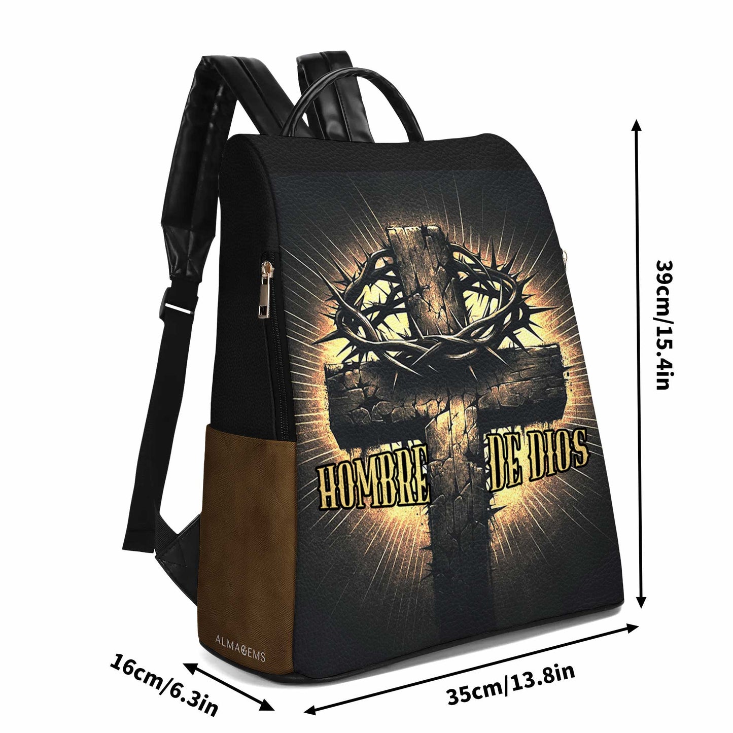Hombre De Dios - Personalized Leather BackPack - BP_MX06